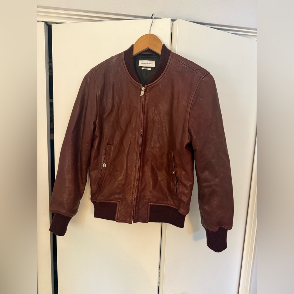 Isabel Marant Burgundy Leather Jacket